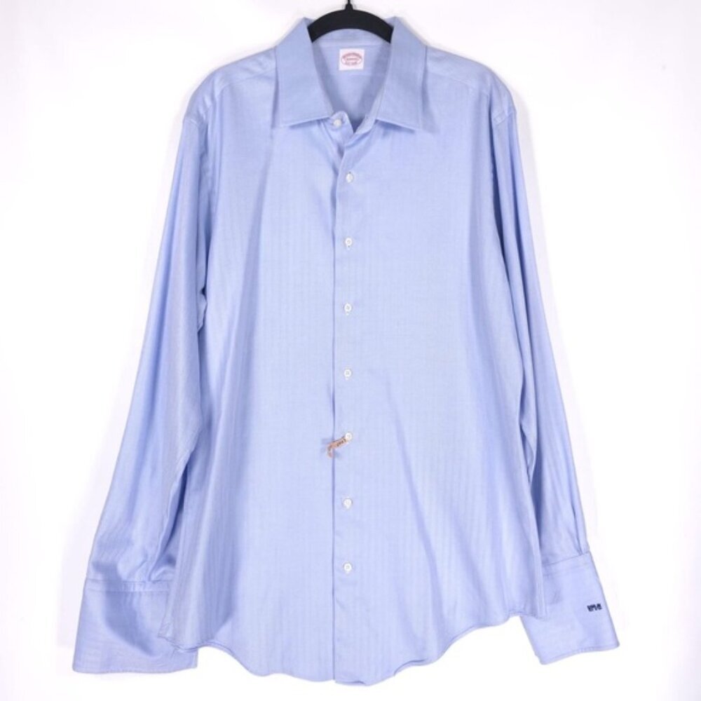 Brooks Brothers MAKERS 1818 Men’s Dress Shirt Neal Goss French Cuff USA MADE
